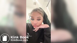 Black girl plops on tik tock