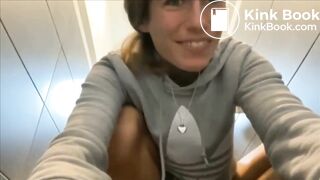 Girl shits in a jar - video 2