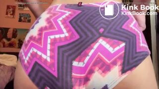 girl pooping her panties, taking them off and pooping