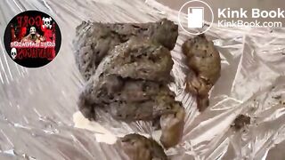 Woman that do the huge Snake of shit on the plastic