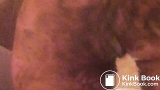 Scat dildo and smearing