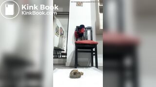 Hot girl pushing and shitting hard - video 4