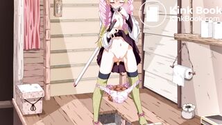 Mitsuri poops her panties over the toilet (Castlage)