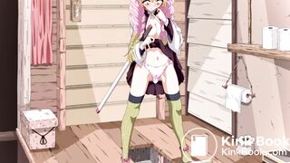 Mitsuri poops her panties over the toilet (Castlage)