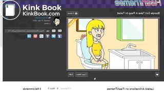 Blonde Girl Pooping In Toilet