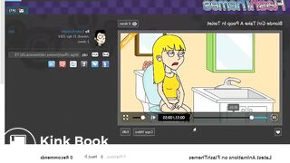 Blonde Girl Pooping In Toilet