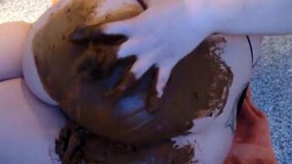 Fat whore makes a big shitty mess