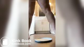 Sexy Woman Shits On Plate