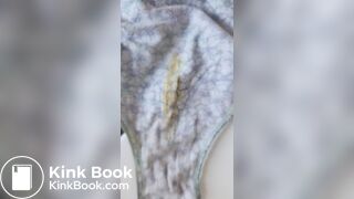 Wife's poop stained panty after work