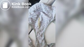 Wife's poop stained panty after work