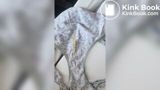 Wife's poop stained panty after work