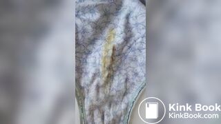 Wife's poop stained panty after work