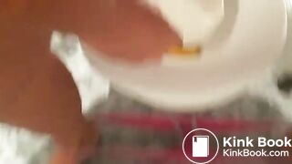 my fat pigwife shits in a container