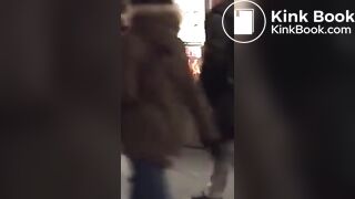 Nasty woman poops in photo booth