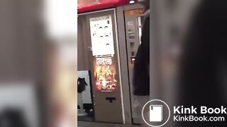 Nasty woman poops in photo booth