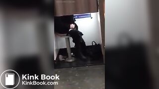 Nasty woman poops in photo booth