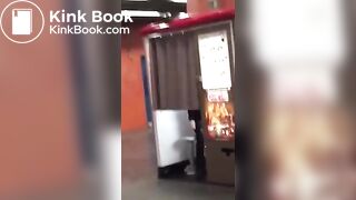 Nasty woman poops in photo booth