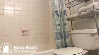 Ginger girl toilet shitting