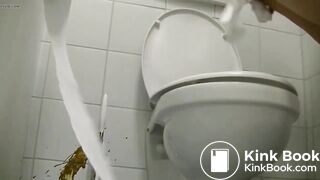 SPY amazing girl misses and spreads hot diarrhea