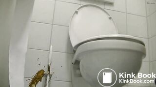 SPY amazing girl misses and spreads hot diarrhea