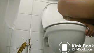 SPY amazing girl misses and spreads hot diarrhea