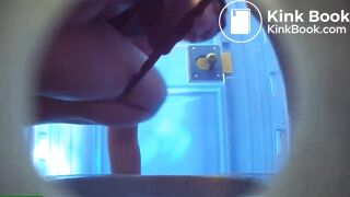 Quick shit on porta potty