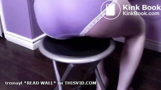 Purple panty Loaded on Stool