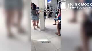 Woman shits her pants due to illness