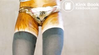 Panty poop and spread