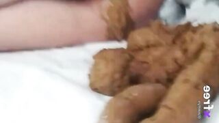 she's about to bust !