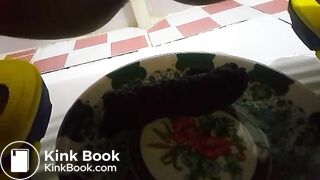 Sexy Girl Pooping on plate