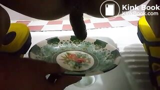 Sexy Girl Pooping on plate