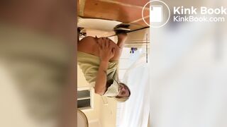 Sexy Blonde Floor Poop