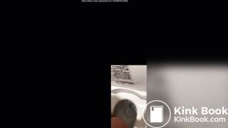 Japanese girl in pjs shitting on the toilet