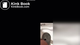 Japanese girl in pjs shitting on the toilet