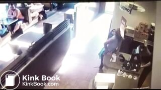 woman throws her poop at restaurant