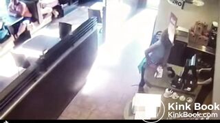 woman throws her poop at restaurant