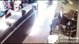 woman throws her poop at restaurant