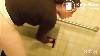 Cute girl taking a dump