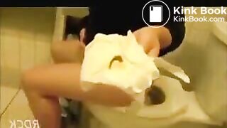 Cute girl taking a dump