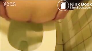 Cute girl taking a dump