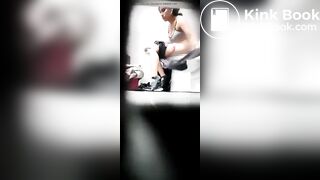 gym girl uses public toilet voyeur