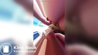 Amateur Japanese woman poop eating