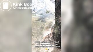 Brazilian girl shits down her leg