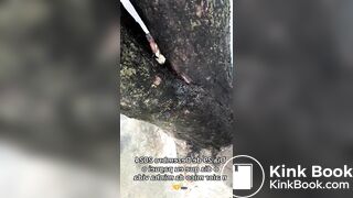 Brazilian girl shits down her leg