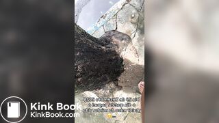 Brazilian girl shits down her leg