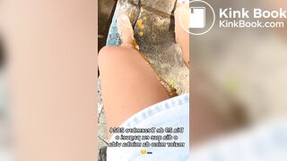 Brazilian girl shits down her leg