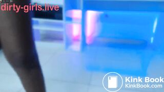 Ebony slut dirty anal with poo and licking pee