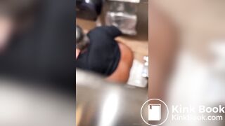 Ebony granny OVERSTALL shit voyeur