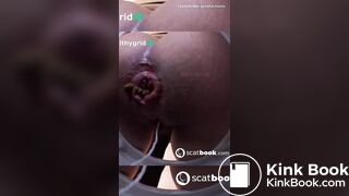 fit brunette girl poop comp